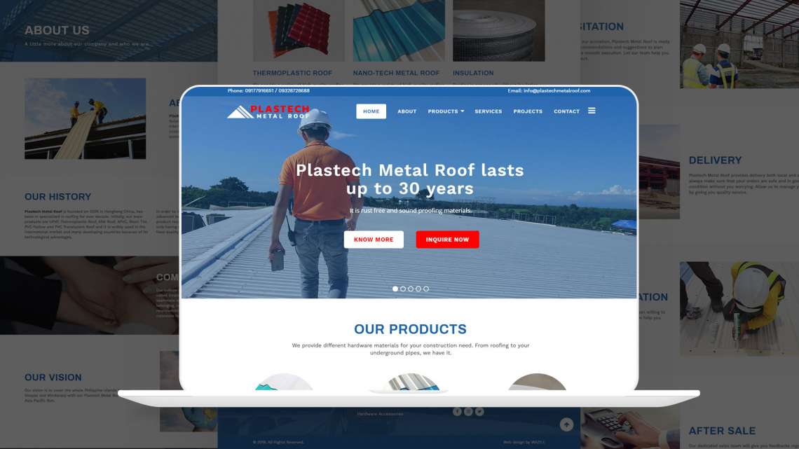 Plastech Metal Roof Website