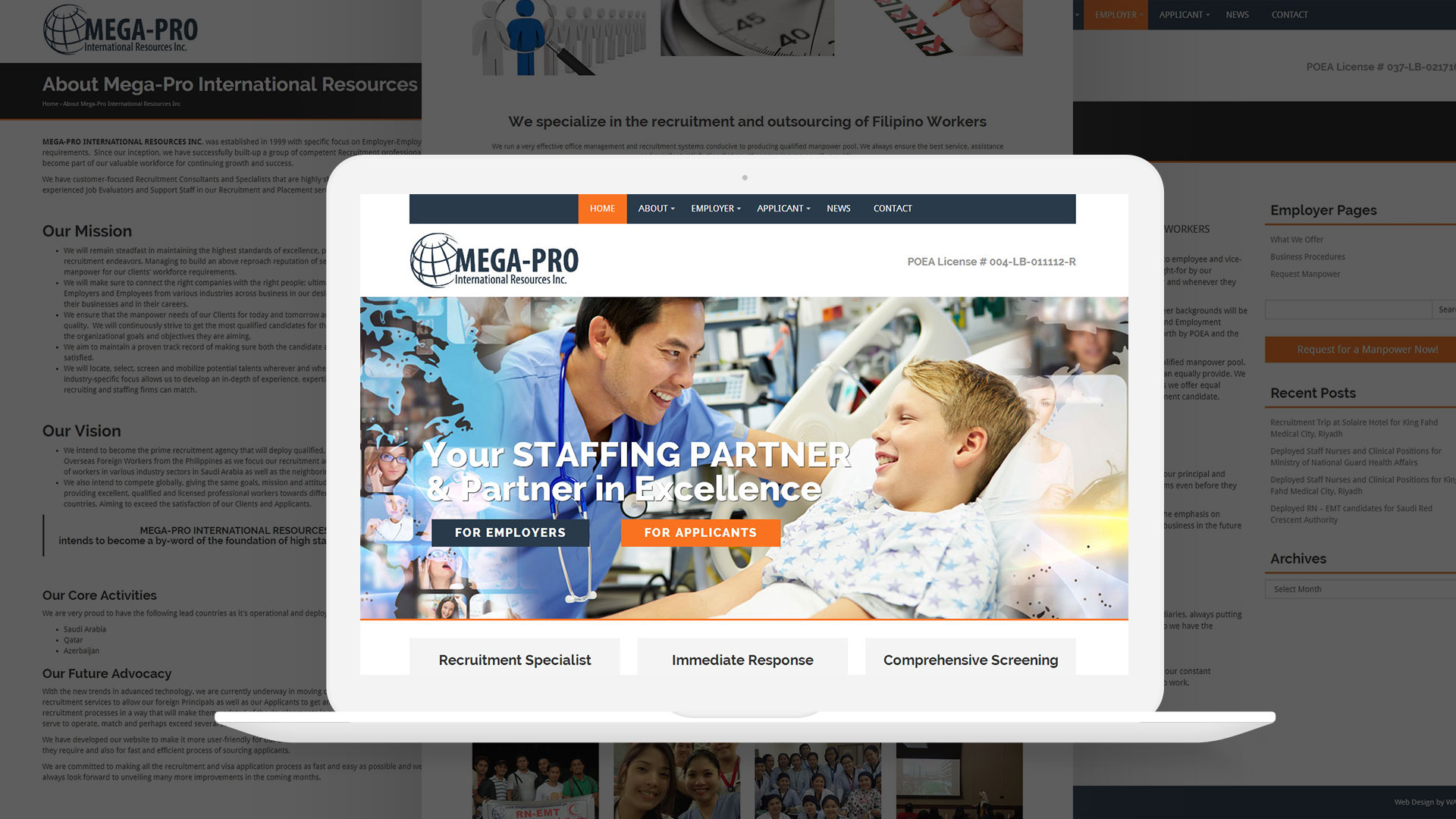 Mega Pro International Website